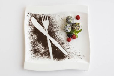 Lezzetli bir Noel tatlısının yakın çekimi.