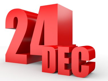 24 Aralık. Beyaz arka plan üzerinde metin.
