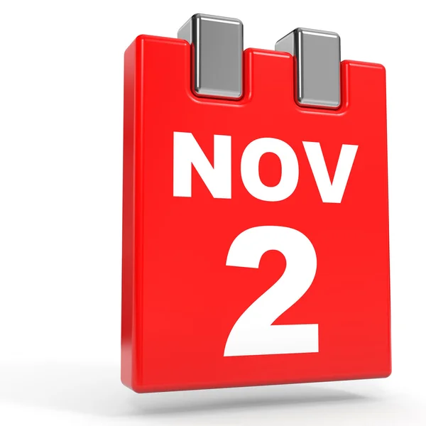 2 november calendar sheet with red pin. — Stock Photo © iCreative3D  #89666666