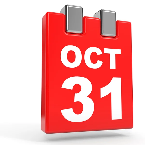 October 31. Calendar on white background. — Stock Photo, Image