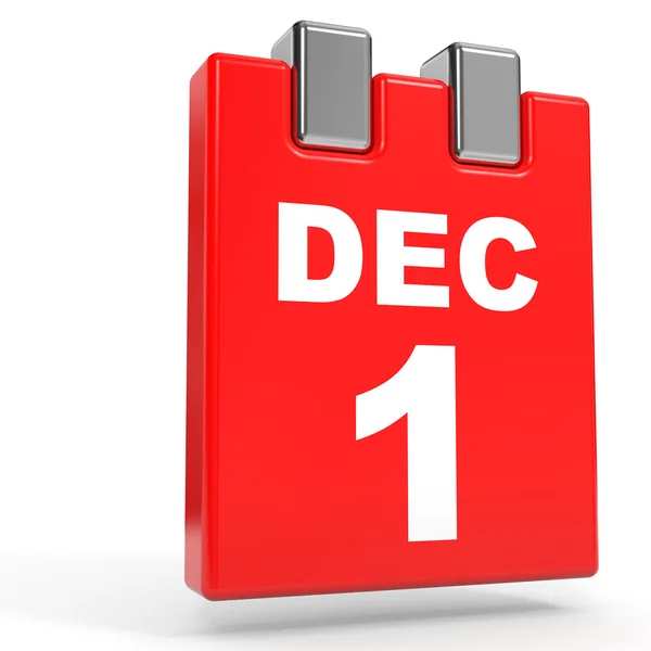 1 Δεκεμβρίου. Ημερολόγιο σε λευκό φόντο. — Φωτογραφία Αρχείου