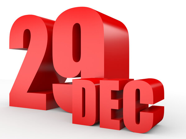 December 29. Text on white background.