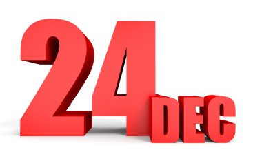 24 Aralık. Beyaz arka plan üzerinde metin.