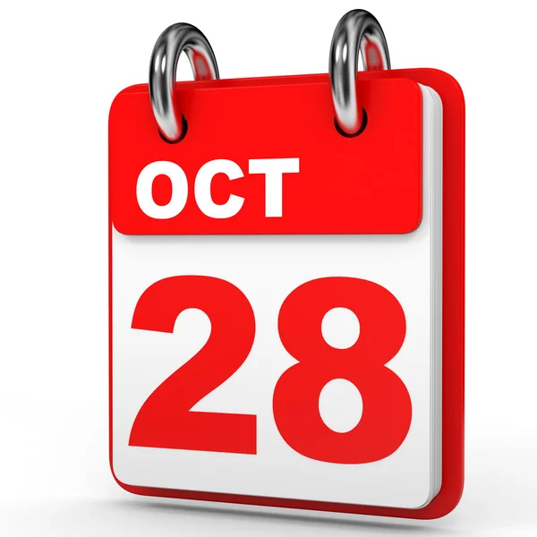 28 октября. календарь на белом фоне . — стоковое фото