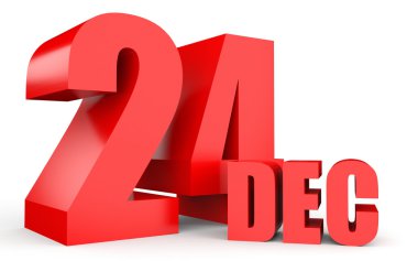 24 Aralık. Beyaz arka plan üzerinde metin.