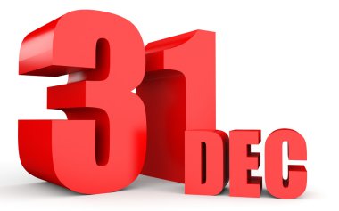 31 Aralık. Beyaz arka plan üzerinde metin.