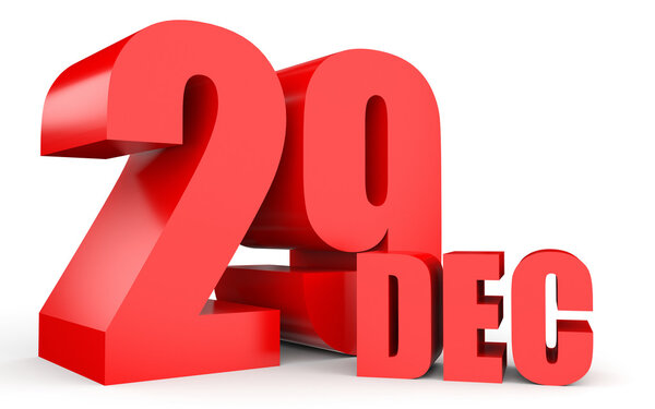 December 29. Text on white background.