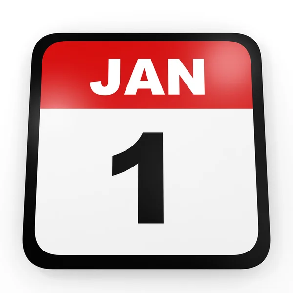 1 января. календарь на белом фоне . — стоковое фото