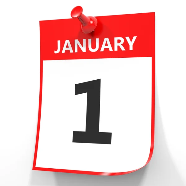 1 января. календарь на белом фоне . — стоковое фото