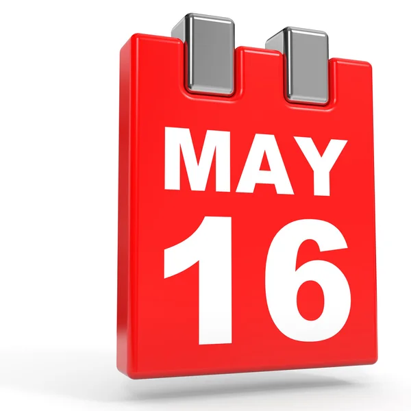 May 16. Calendar on white background. — Stock Photo, Image