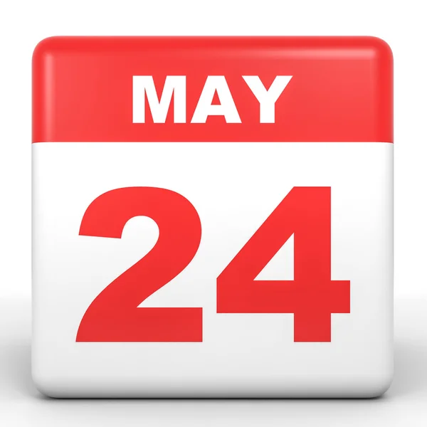 24 мая. календарь на белом фоне . — стоковое фото