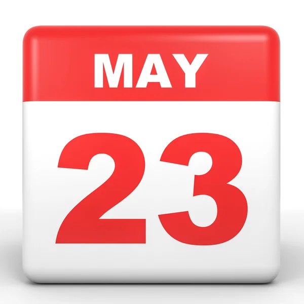 23 мая. календарь на белом фоне . — стоковое фото