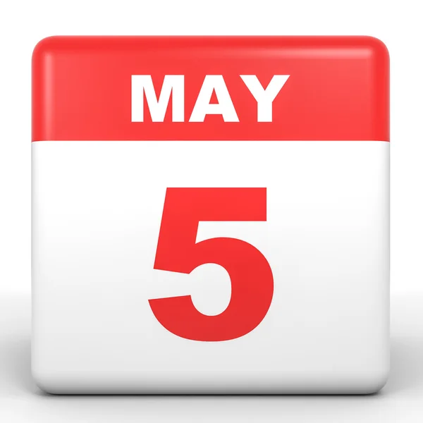May 5. Calendar on white background. — Stock Photo, Image