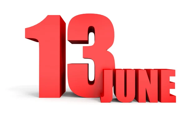 Calendrier. 13 juin . — Photo de stock par ©iCreative3D - 61244759