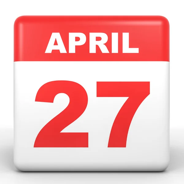 April 27. Calendar on white background. — Stock Photo, Image