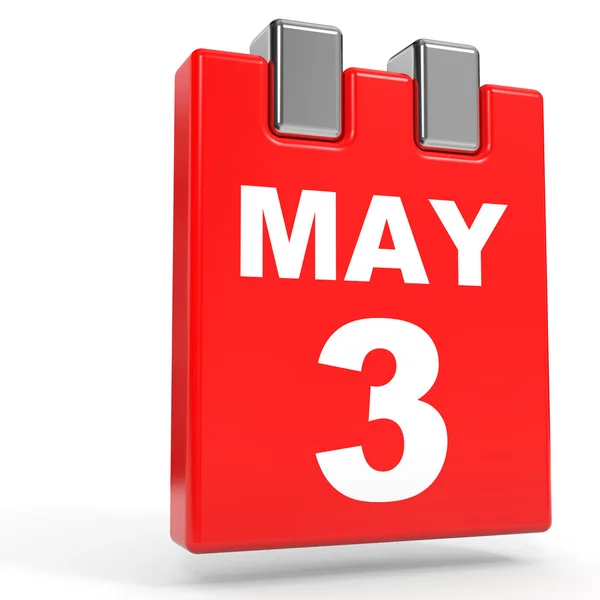 May 3. Calendar on white background. — Stock Photo, Image