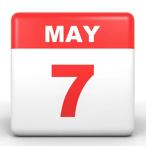 7 мая. календарь на белом фоне . — стоковое фото