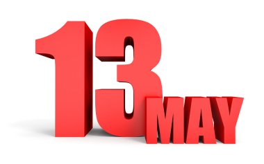 May 13. Text on white background. clipart