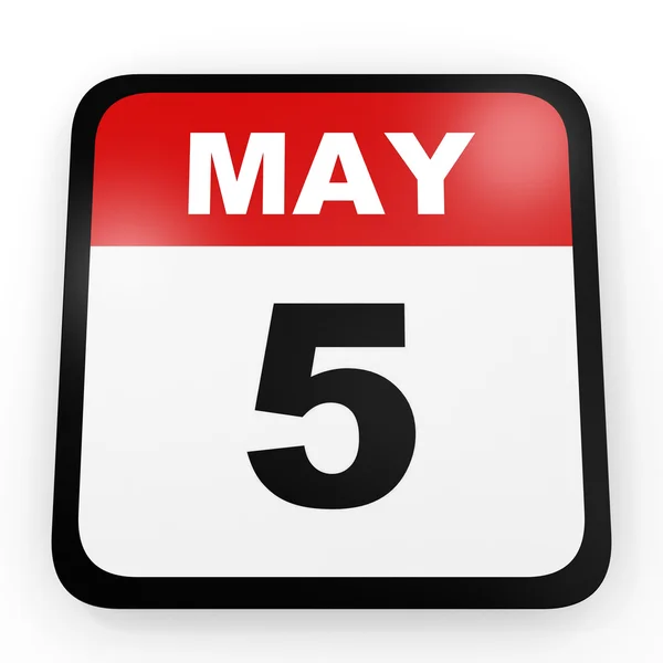 May 5. Calendar on white background. — Stock Photo, Image