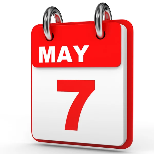 May 7. Calendar on white background. — Stock Photo, Image