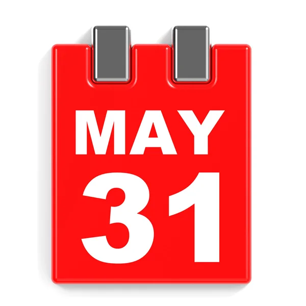 May 31. Calendar on white background. — Stock Photo, Image