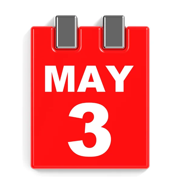 May 3. Calendar on white background. — Stock Photo, Image