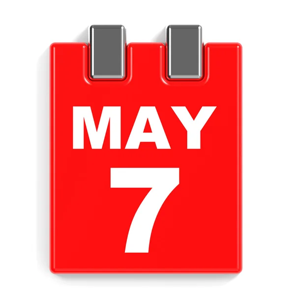 May 7. Calendar on white background. — Stock Photo, Image