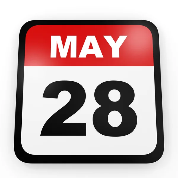 28 мая. календарь на белом фоне . — стоковое фото