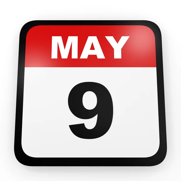 May 9. Calendar on white background. — Stock Photo, Image