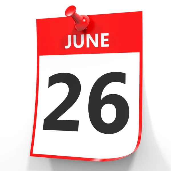 Calendrier. 26 juin . — Photo de stock par ©iCreative3D - 61243931