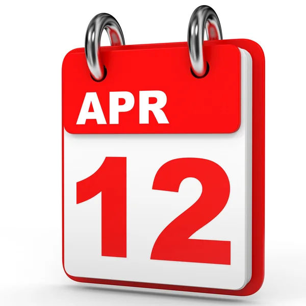 April 12. Calendar on white background. — Stock Photo, Image