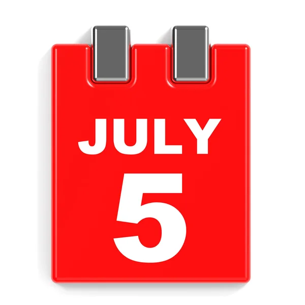 Le 8 juillet. Calendrier sur fond blanc . — Photo de stock par ©iCreative3D - 126583628