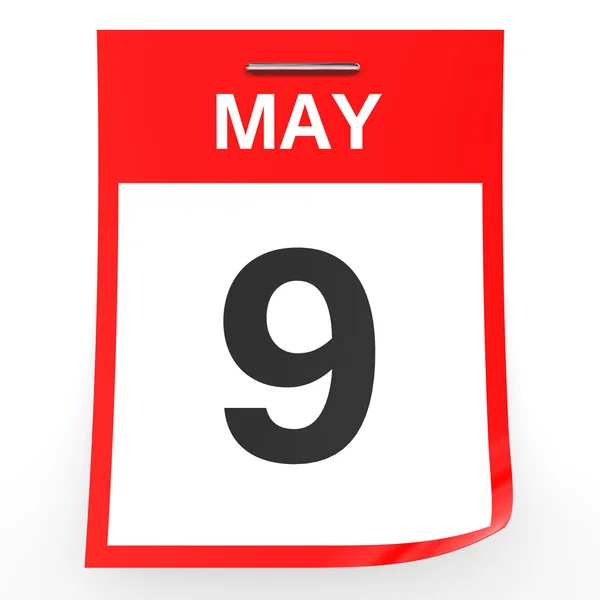 May 9. Calendar on white background. — Stock Photo, Image