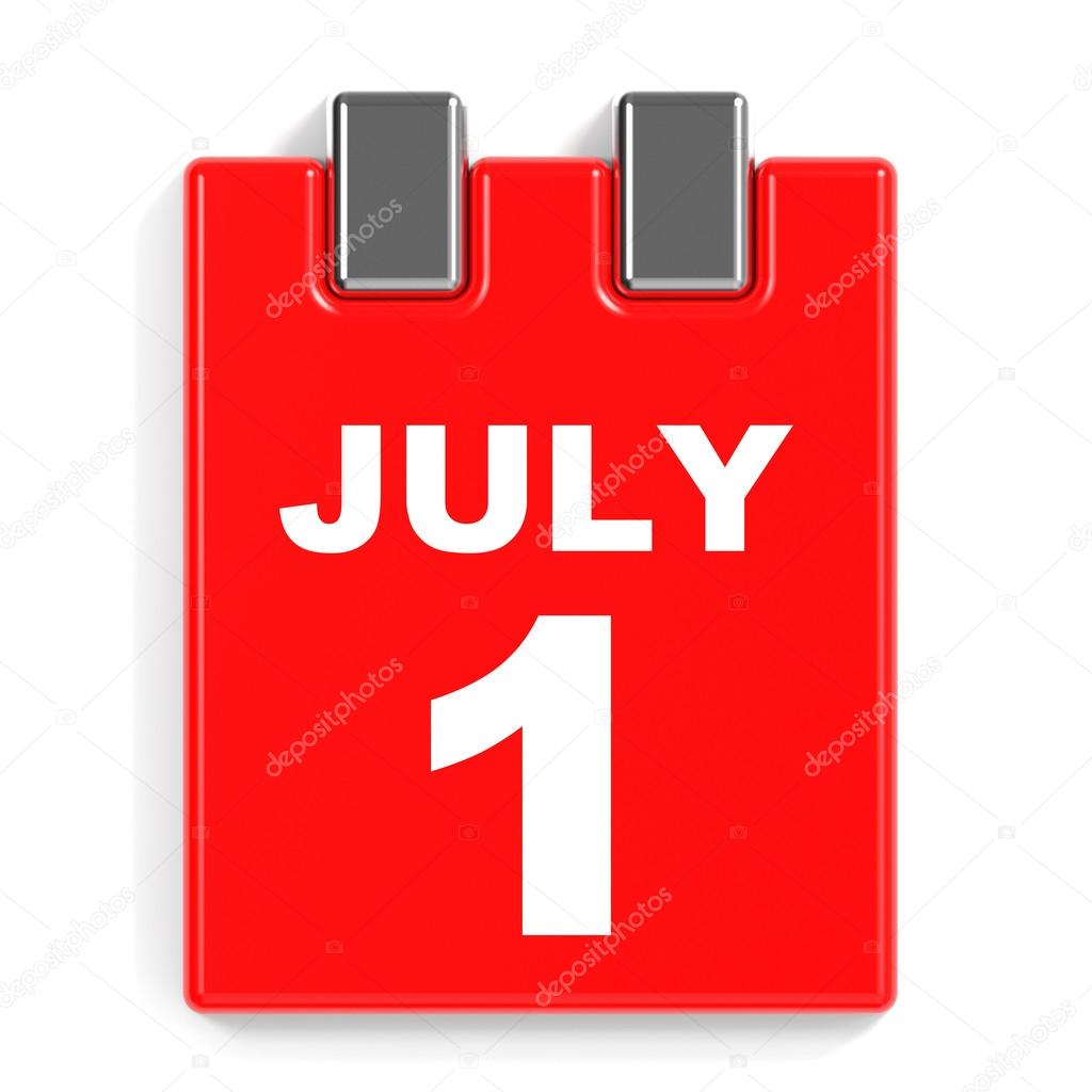July 1. Calendar on white background. Stock Photo by ©iCreative3D 126529568