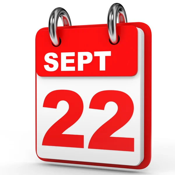 22 сентября. календарь на белом фоне . — стоковое фото