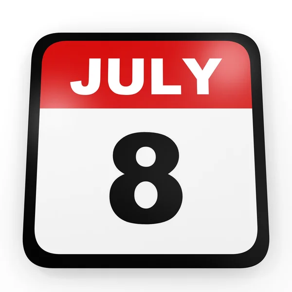 8 july calendar on white background. Stock Photo by ©iCreative3D 95750648