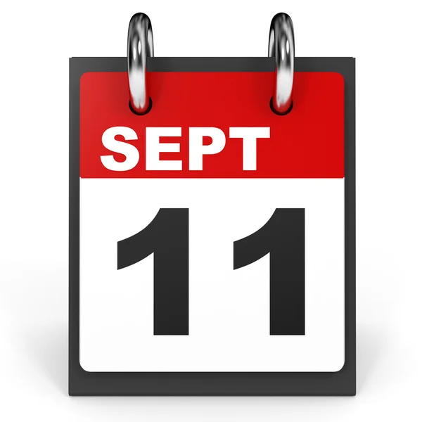 11 settembre. Calendario su sfondo bianco . — Foto Stock