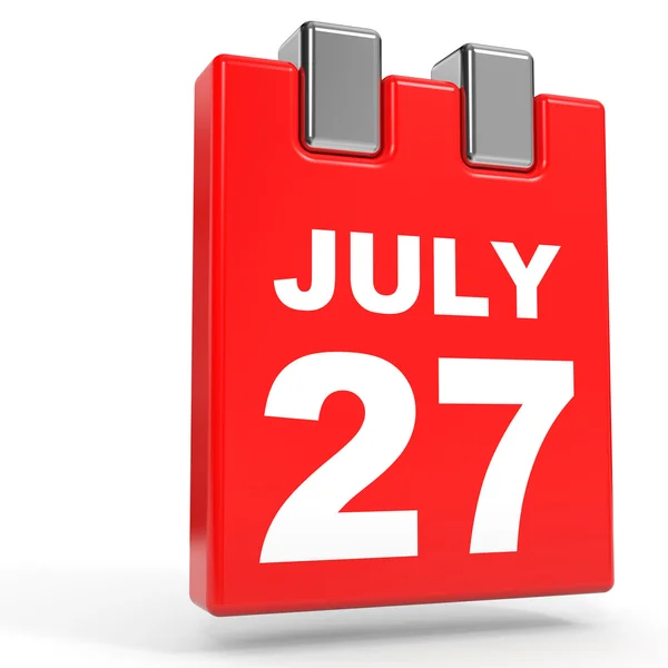27 июля. календарь на белом фоне . — стоковое фото
