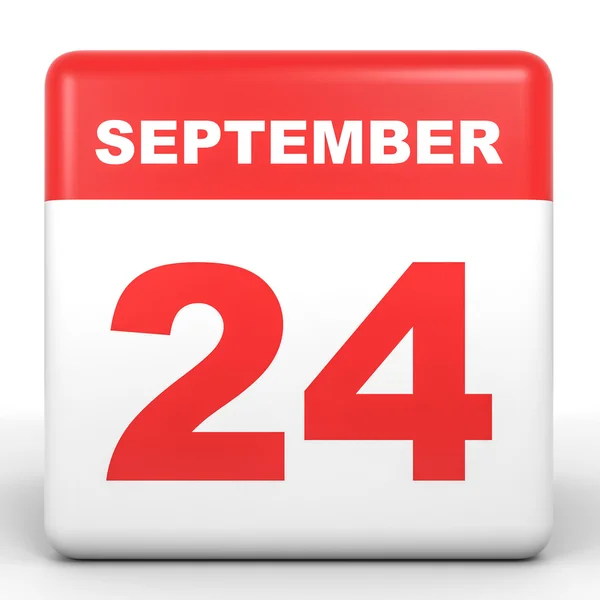 24 settembre. Calendario su sfondo bianco . — Foto Stock