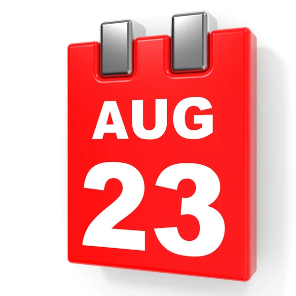 August 23. Calendar on white background. — Stock Photo, Image