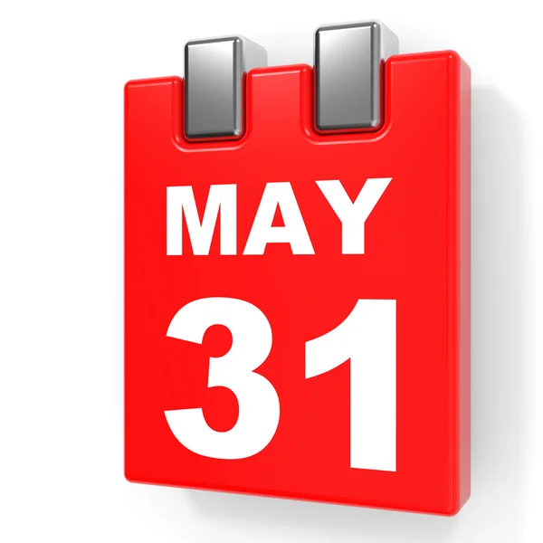 May 31. Calendar on white background. — Stock Photo, Image
