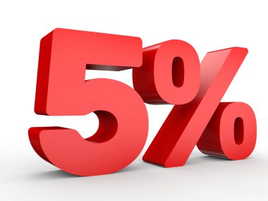 Five percent off. Discount 5 %.