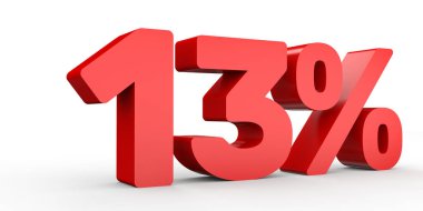 Thirteen percent off. Discount 13 %.