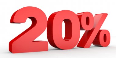 Twenty percent off. Discount 20 %.