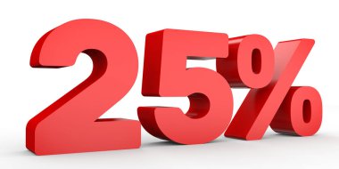 Twenty five percent off. Discount 25 %.