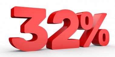 Thirty two percent off. Discount 32 %.