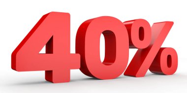 Forty percent off. Discount 40 %.