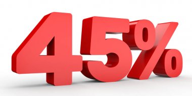 Forty five percent off. Discount 45 %.