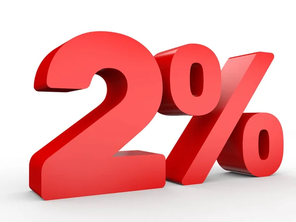 Two percent off. Discount 2 %. — Zdjęcie stockowe