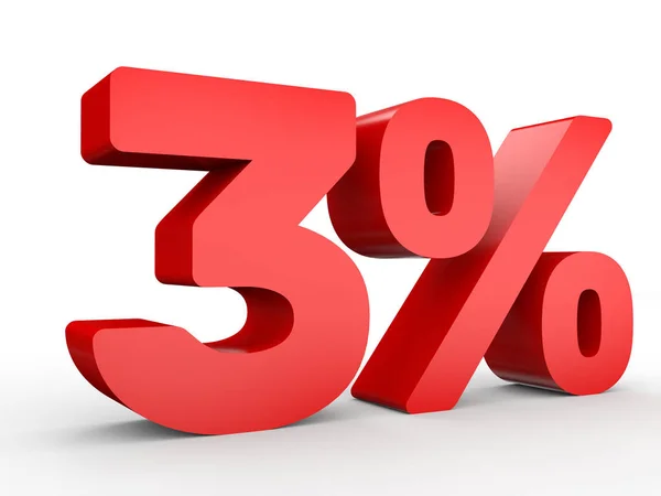 Three percent off. Discount 3 %. — 스톡 사진